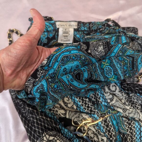 NWT Moa Moa Size Small Maxi Dress in Black and Teal - Picture 10 of 14